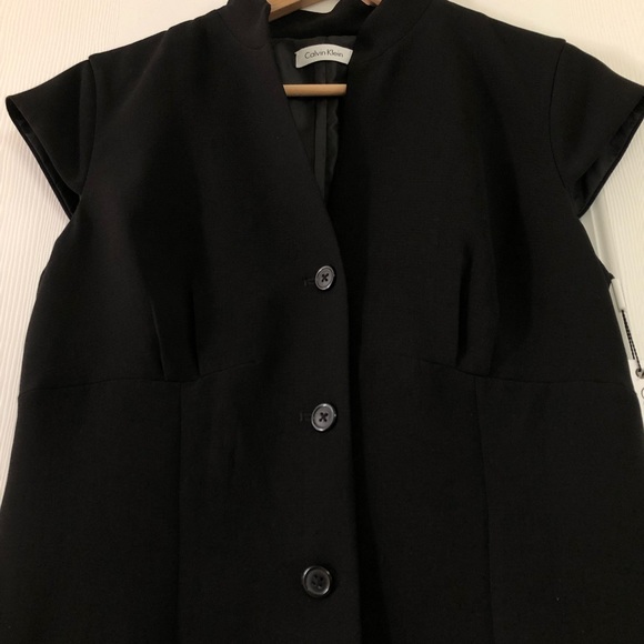 CALVIN KLEIN Black Button Up Dress - Picture 4 of 13